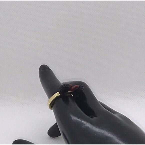 Kate Spade X Disney Minnie Mouse Ears Limited Edition Gold Plate Ring Pave Sz 8 - Picture 2 of 10